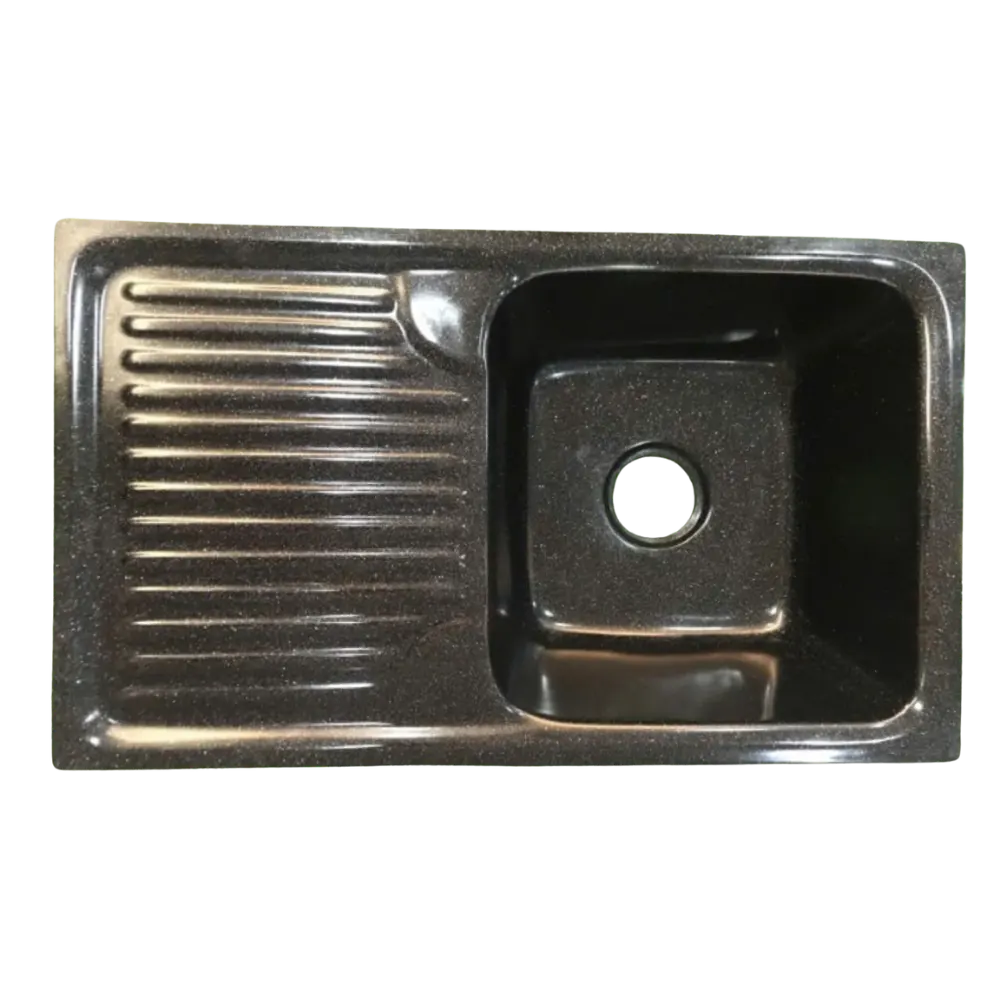 Chậu đá nhân tạo CT07-1NC - Đen - Xám - Ảnh 2