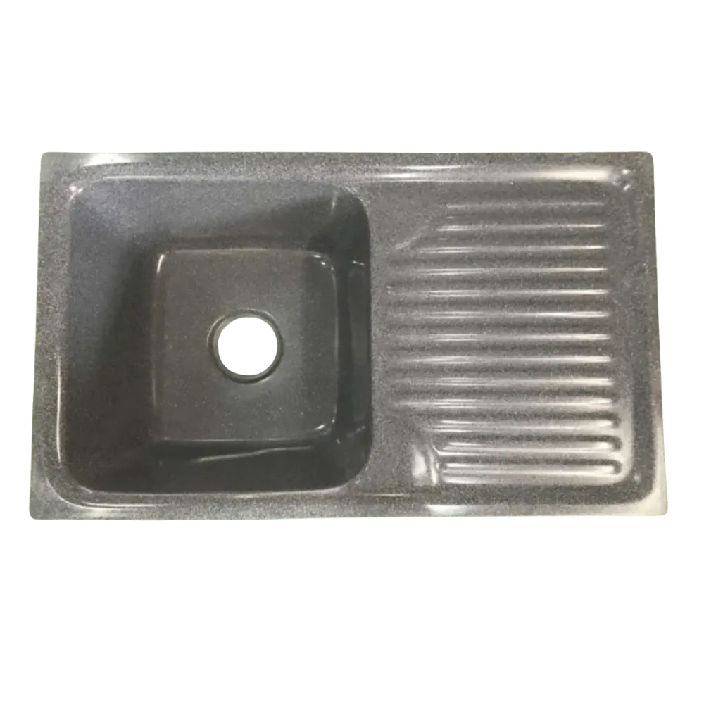 Chậu đá nhân tạo CT07-1NC - Đen - Xám