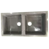 Chậu đá nhân tạo CT16-2N - Xám - Đen